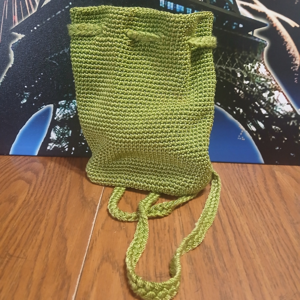 THE SAK Mini Drawstring Crochet Backpack